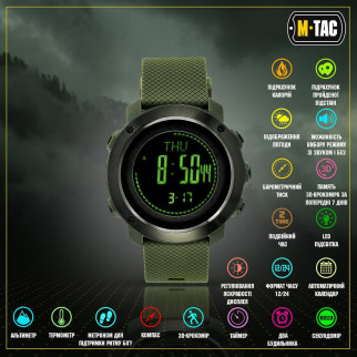 M-Tac годинник тактичний мультифункціональний Olive - Інтернет-магазин спільних покупок ToGether