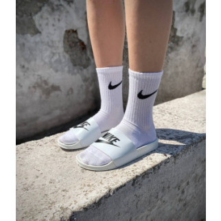 Жіночі шльопанці Nike white black logo  - Інтернет-магазин спільних покупок ToGether