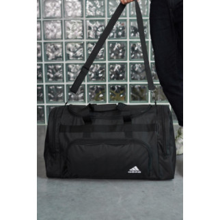 Дорожна сумка чорна Adidas, біле лого (вел.) - Інтернет-магазин спільних покупок ToGether