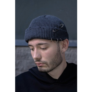 Рвана шапка біні Without destroyed темно сіра - Інтернет-магазин спільних покупок ToGether