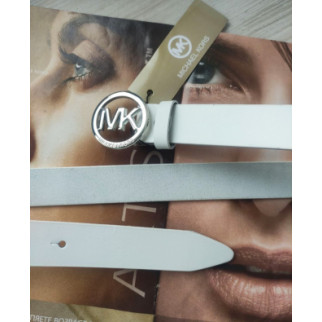 Модний білий шкіряний ремінь Michael Kors пряжка срібло - Інтернет-магазин спільних покупок ToGether