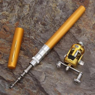Вудка складана з котушкою та волосінню, телескопічна, Fishing rod in pen case, блешня, вудка ручка - Інтернет-магазин спільних покупок ToGether