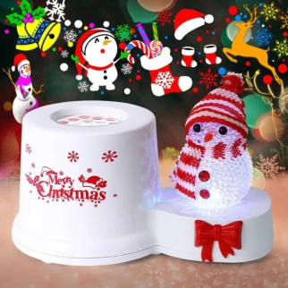 Сніговик нічник на підставці 3Вт світлодіодний від USB 185x115x95мм White/Red - Інтернет-магазин спільних покупок ToGether
