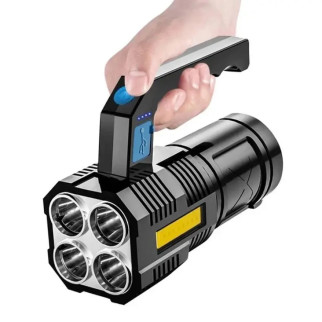 Ручний прожекторний ліхтар BL-X508, водонепроникний, з USB, акумулятор 1200 мАг, чорний - Інтернет-магазин спільних покупок ToGether