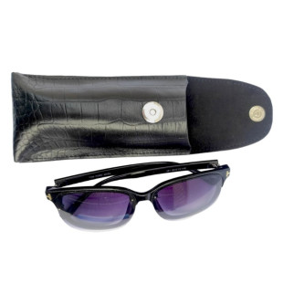 Шкіряний чохол футляр для окулярів Reptil чорний - Інтернет-магазин спільних покупок ToGether