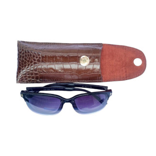 Шкіряний чохол футляр для окулярів Reptil коричневий - Інтернет-магазин спільних покупок ToGether