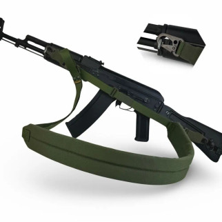 Ремінь для зброї триточковий H&K карабіном та широким наплічником олива - Інтернет-магазин спільних покупок ToGether