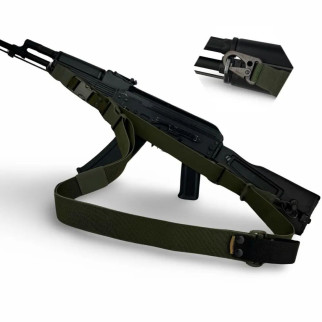 Ремінь збройовий триточковий з карабіном  олива - Інтернет-магазин спільних покупок ToGether