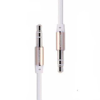 Кабель Audio AUX RM-L200 miniJack 3.5 male to male 2.0 м white Remax 320101 - Інтернет-магазин спільних покупок ToGether