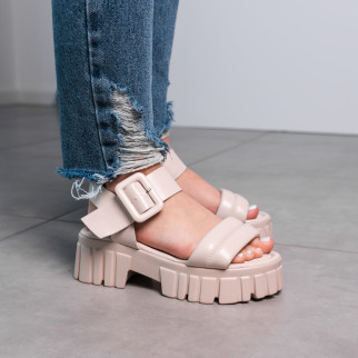 Жіночі сандалі Fashion Sheba 3636 39 розмір 25 см Бежевий - Інтернет-магазин спільних покупок ToGether