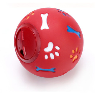 Іграшка-годівниця для тварин М'ячик 11093 11 см червона - Інтернет-магазин спільних покупок ToGether