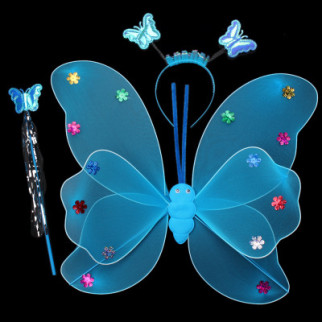 Карнавальний наряд Метелик 9080 блакитний - Інтернет-магазин спільних покупок ToGether