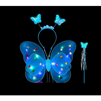 Карнавальний наряд світиться Метелик 14115 блакитний - Інтернет-магазин спільних покупок ToGether