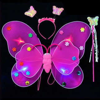 Карнавальний наряд світиться Метелик 9019 малиновий - Інтернет-магазин спільних покупок ToGether