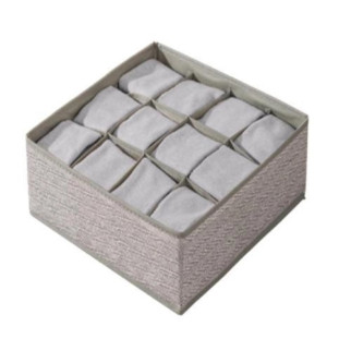Коробка-органайзер для зберігання речей Stenson 32241212 12 відділень 32х24х12 см сіра - Інтернет-магазин спільних покупок ToGether