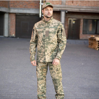 Чоловічий армійський костюм для ЗСУ тактична форма ріп-стоп Україна Піксель 7113 52 розмір - Інтернет-магазин спільних покупок ToGether