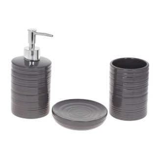 Набір аксесуарів для ванної Bona Di 304-973 3 предмети сірий - Інтернет-магазин спільних покупок ToGether