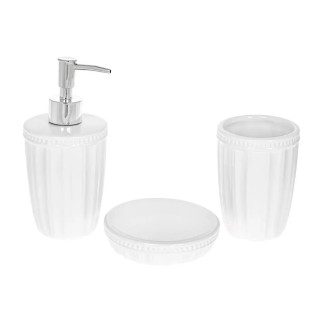 Набір аксесуарів для ванної Bona Di 304-975 3 предмети білий - Інтернет-магазин спільних покупок ToGether