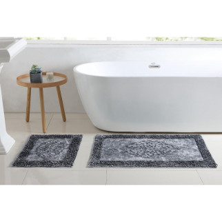 Набір килимків для ванної Arya Damaks AR-A107216-Grey 2 предмета сірі - Інтернет-магазин спільних покупок ToGether