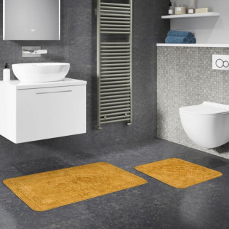 Набір килимків для ванної Arya Damaks AR-A107216-Mustard 2 предмета гірчичні - Інтернет-магазин спільних покупок ToGether