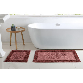 Набір килимків для ванної Arya Tiffany AR-A107214-Burgundy 2 предмета бордовий - Інтернет-магазин спільних покупок ToGether
