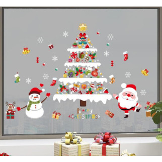 Набір новорічних наклейок на вікно Happy New Year 3 13798 60х90 см 1 лист - Інтернет-магазин спільних покупок ToGether