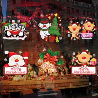Набір новорічних наклейок на вікно Happy New Year 7 13795 60х90 см 1 лист - Інтернет-магазин спільних покупок ToGether