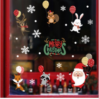 Набір новорічних наклейок на вікно New Year 4 13784 50х70 см 1 лист - Інтернет-магазин спільних покупок ToGether