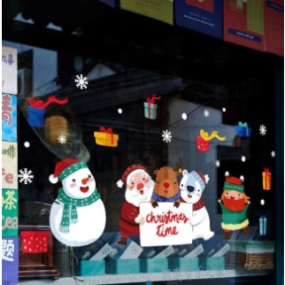Набір новорічних наклейок на вікно New Year 8 13774 45х60 см 1 лист - Інтернет-магазин спільних покупок ToGether