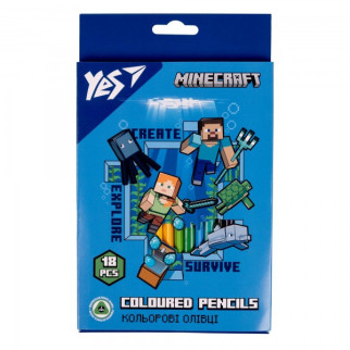 Набір кольорових олівців Yes Minecraft 290715 18 кольорів - Інтернет-магазин спільних покупок ToGether