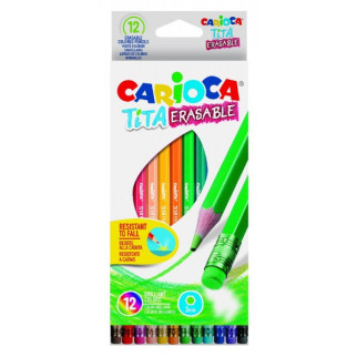 Набір кольорових олівців з гумкою Tita 42897 12 кольорів - Інтернет-магазин спільних покупок ToGether