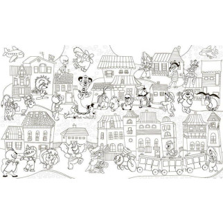 Шпалери-розмальовки Казкове місто герої з мультфільмів 60*100 см C-100028 - Інтернет-магазин спільних покупок ToGether
