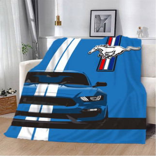 Плед 3D Синій Ford Mustang 2599_A 12432 160х200 см - Інтернет-магазин спільних покупок ToGether