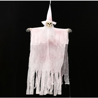 Підвісний декор на Хелловін Смерть 13630 100х62 см білий з рожевим - Інтернет-магазин спільних покупок ToGether