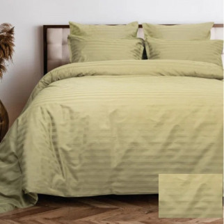 Постільна білизна двоспальне Tiare Сатин Stripe 87-2 210х175 см оливкова - Інтернет-магазин спільних покупок ToGether