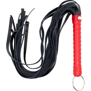 Флоггер шкіряний L DS Fetish Flogger leather L black/red - Інтернет-магазин спільних покупок ToGether