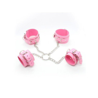 Обмежувачі DS Fetish Hogtie restraints with chain pink - Інтернет-магазин спільних покупок ToGether