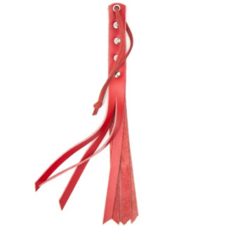 Флоггер DS Fetish mini leather flogger red - Інтернет-магазин спільних покупок ToGether