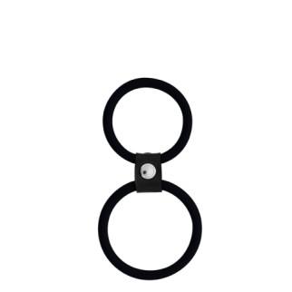 Ерекційне кільце MENZSTUFF DUAL RINGS, BLACK - Інтернет-магазин спільних покупок ToGether