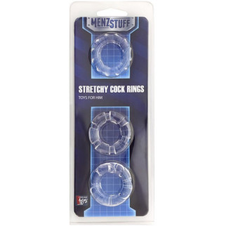 Кільце MENZSTUFF STRETCHY COCK RINGS, CLEAR - Інтернет-магазин спільних покупок ToGether