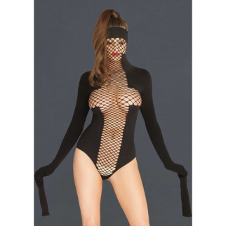 Еротичний боді для БДСМ Leg Avenue сітка, з подовженими рукавами, із закритим обличчям - Інтернет-магазин спільних покупок ToGether