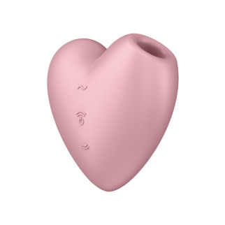 Вакуумний стимулятор-серце з вібрацією Satisfyer Cutie Heart Light Red - Інтернет-магазин спільних покупок ToGether
