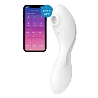 Вакуумний смарт-стимулятор із вібрацією Satisfyer Curvy Trinity 5 (White), керування зі смартфона - Інтернет-магазин спільних покупок ToGether