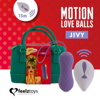 Вагінальні кульки з масажем і вібрацією FeelzToys Motion Love Balls Jivy з пультом ДК, 7 режимів - Інтернет-магазин спільних покупок ToGether