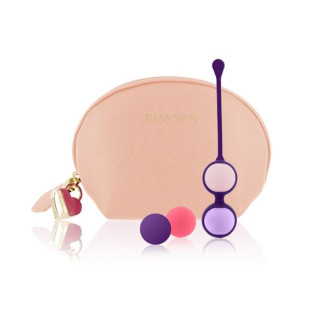 Набір вагінальних кульок Rianne S: Pussy Playballs Nude, маса 15, 25, 35, 55г, монолітні, косметичка - Інтернет-магазин спільних покупок ToGether