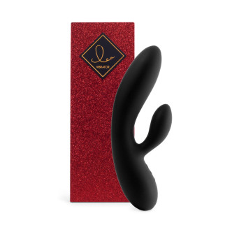 Гнучкий вібратор кролик з двома моторами FeelzToys Lea Rabbit Vibrator Black - Інтернет-магазин спільних покупок ToGether