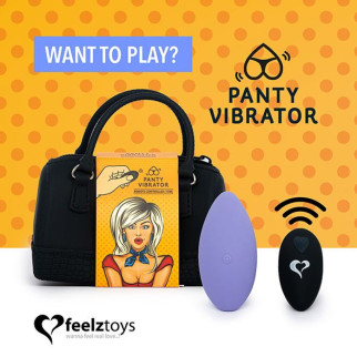 Вібратор в трусики FeelzToys Panty Vibrator Purple з пультом ДК, 6 режимів роботи, сумочка-чохол - Інтернет-магазин спільних покупок ToGether