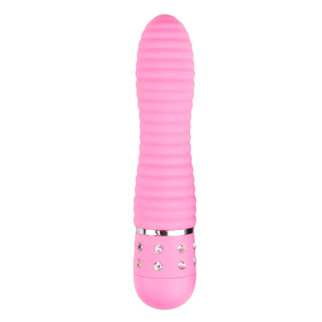 Вібратор ребристий Love Diamond Vibrator рожевий, 11.4 см - Інтернет-магазин спільних покупок ToGether