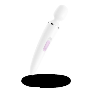 Вібромасажер Satisfyer Wand-er Woman (White/Chrome), водонепроникний, потужний, розмір XXL - Інтернет-магазин спільних покупок ToGether