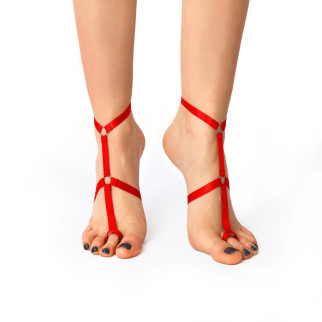 Чокер на 2 ніжки Art of Sex - Stelia, колір Червоний - Інтернет-магазин спільних покупок ToGether